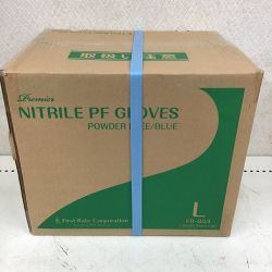 ◇◇  ニトリルＰＦグローブ 使い捨てゴム手袋 パウダー無し 青 Lサイズ　100枚×10箱 Sランク