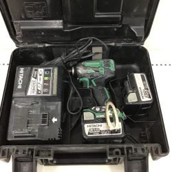 ◇◇ HITACHI 日立 充電式 インパクトドライバ　充電器・バッテリー2個（5.0Ah）・ケース付 WH14DDL2 Bランク