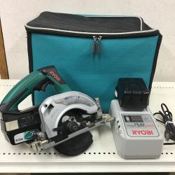 ◇◇ RYOBI リョービ 充電式 丸のこ　125ｍｍ　充電器・充電池×２・ケース付 BW-470 Bランク