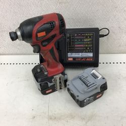 ◇◇ MAX マックス インパクトドライバ　充電器・充電池２個付　動作不安定 PJ-D143 Cランク
