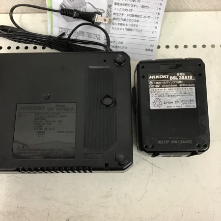  HiKOKI ハイコーキ 充電式 インパクトドライバ　充電器・充電池２コ・ケース・取説付 WH36DC