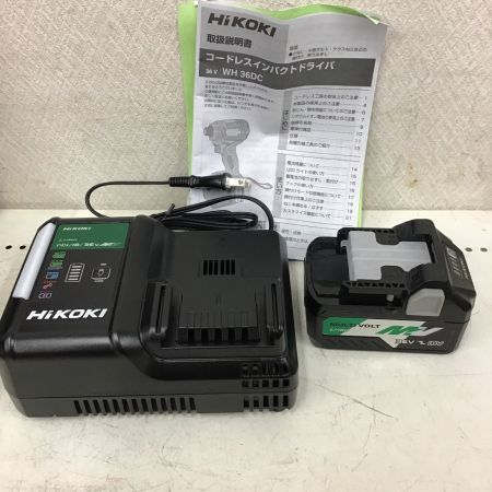  HiKOKI ハイコーキ 充電式 インパクトドライバ　充電器・充電池２コ・ケース・取説付 WH36DC