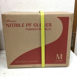 ◇◇   ファーストレイト プレミア ニトリルPFグローブ 使い捨てゴム手袋 パウダーなし ブルーM 100枚×10箱 Sランク