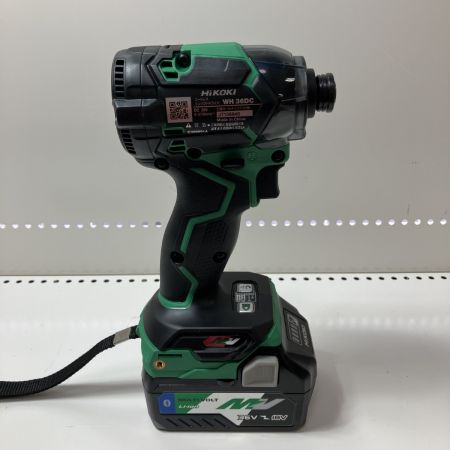 ЗЗ HiKOKI ハイコーキ 36v インパクトドライバ バッテリーｘ１ 充電器 ケース付 WH36DC グリーン