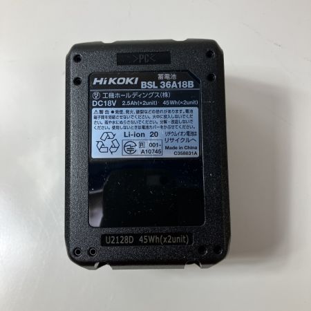 ЗЗ HiKOKI ハイコーキ 36v インパクトドライバ バッテリーｘ１ 充電器 ケース付 WH36DC グリーン