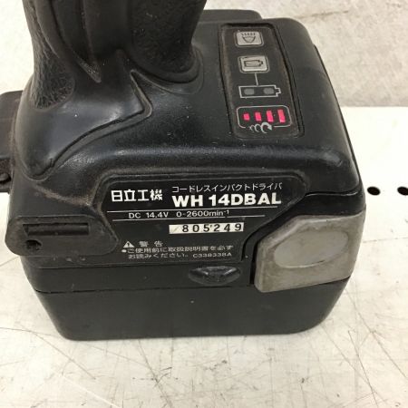  HITACHI 日立 充電式　インパクトドライバ　充電器・充電池付 WH14DBAL