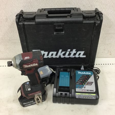  MAKITA マキタ インパクトドライバ　オーセンティックレッド　充電器・充電池２個・ケース付 TD170D