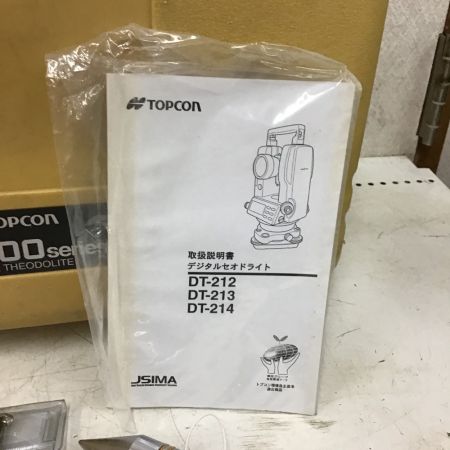  TOPCON デジタルセオドライト　取説・ケース付き ﾄﾌﾟｺﾝ ﾃﾞｼﾞﾀﾙｾｵﾛﾗｲﾄDT-213