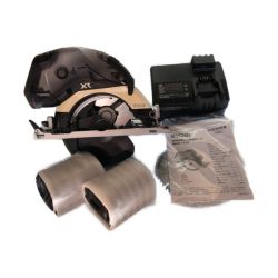 ◇◇ KYOCERA キョウセラ 165ｍｍ 充電式集塵兼用丸のこ チップソー・充電器・充電池２個・ケース付 BNW-11XR Sランク