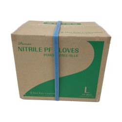 ◇◇  ファーストレイト Lサイズ プレミア ニトリルPFグローブ 使い捨てゴム手袋 パウダーなし ブルー 100枚入×10箱  ﾆﾄﾘﾙPFｸﾞﾛｰﾌﾞ Sランク