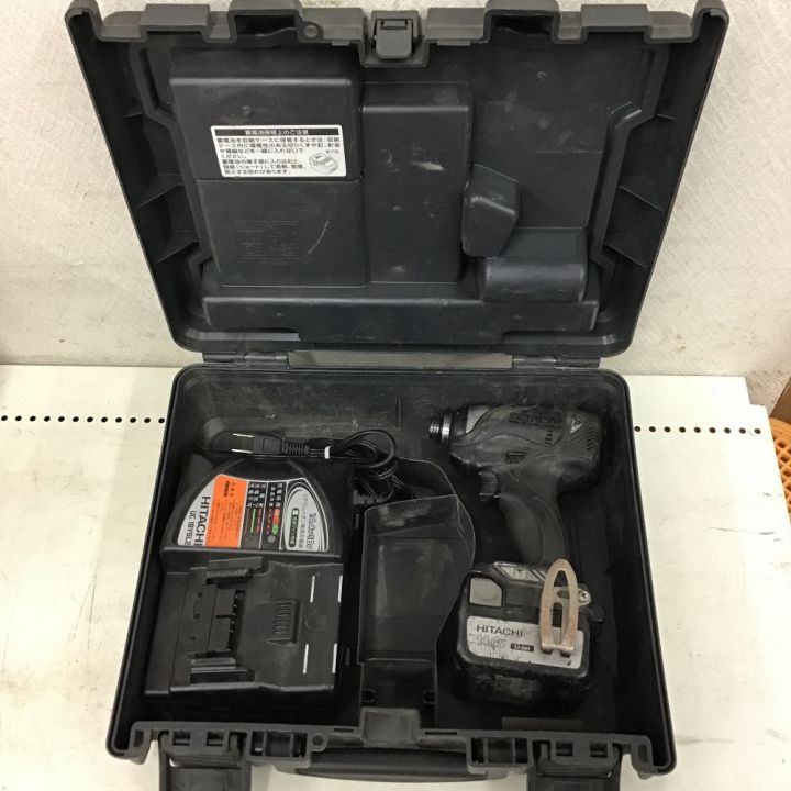 日立 WH14DBL インパクトドライバー 中古品 バッテリー×1 充電器