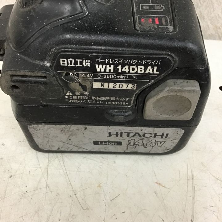 日立 WH14DBL インパクトドライバー 中古品 バッテリー×1 充電器