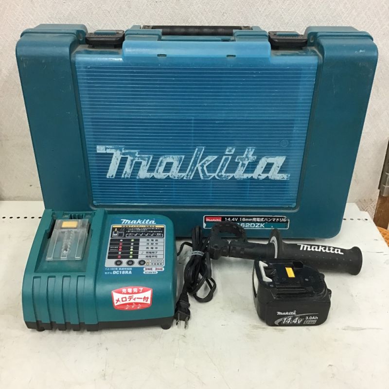 在庫あ人気中古 makita マキタ 14.4V 16mm 充電式 ハンマドリル 白 3Ahバッテリー1個+充電器+本体 HR164DRF 本体
