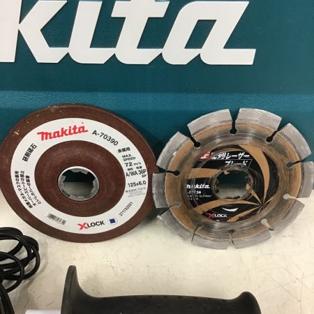  MAKITA マキタ 125mm 充電式ディスクグラインダー　充電器・充電池2個・ケース付 GA520D