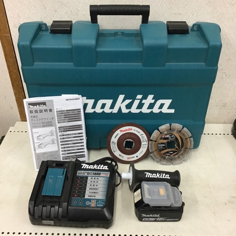 中古】 MAKITA マキタ 125mm 充電式ディスクグラインダー 充電器・充 ...