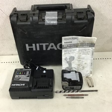  HITACHI 日立 インパクトドライバ　充電器・充電池2個・ケース付　アクティブイエロー 黄色 WH14DDL2