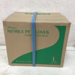◇◇ ニトリル  Lサイズ ニトリルPFグローブ 使い捨てゴム手袋 パウダーなし ブルー 100枚×10箱 FR-853 Sランク