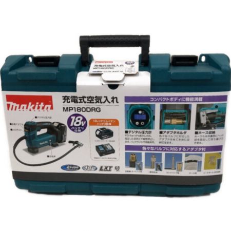  MAKITA マキタ 充電式空気入れ　充電器・充電池・各種アダプタ付 MP180DRG グリーン