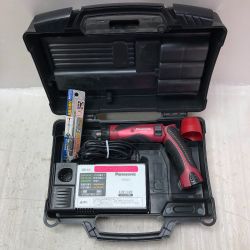 ◇◇ Panasonic パナソニック 充電式ドリルドライバー ペンドライバドリル 3.6ｖ 充電器・充電池1個・ケース付 EZ7410 レッド Cランク