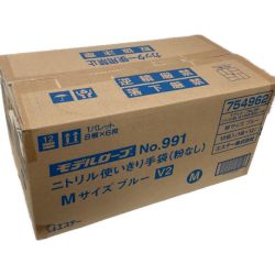 ◇◇ エステー株式会社 ニトリル使い切り手袋 粉なし Mサイズ ブルー 100枚×12箱 モデルローブ No.991 Sランク
