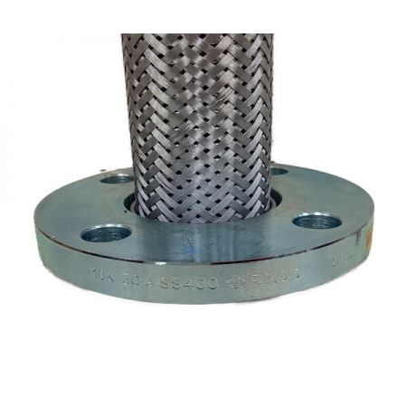  南国フレキ フレキシブルホース　本体のみ 10K 50A SS400 シルバー