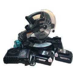 ◇◇ RYOBI リョービ 充電式卓上丸のこ　充電器・充電池2個付 コードレス式 18v 2016年製 BTS-180 グリーン Aランク