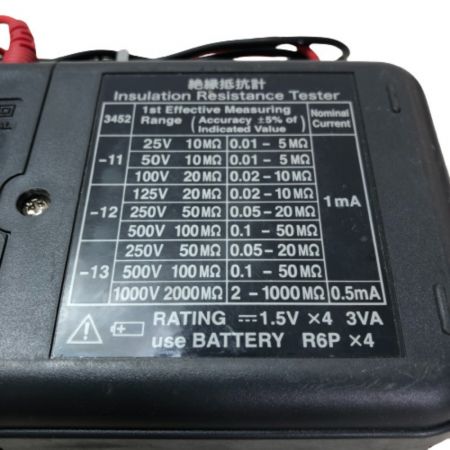  HIOKI ハンドツール テスター MΩハイテスター 3452