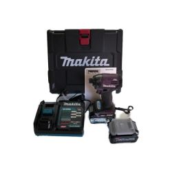 ◇◇ MAKITA マキタ 充電式 インパクトドライバ　充電器・充電池2個・ケース付 TD002G パープル Bランク