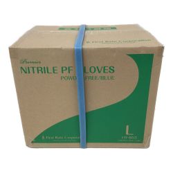 ◇◇ プレミア Lサイズ プレミア ニトリルPFグローブ 使い捨てゴム手袋 パウダーなし ブルー 100枚×10箱 FR-853 Sランク