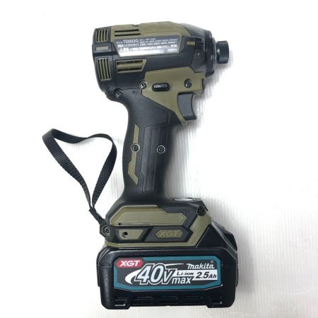  MAKITA マキタ 充電式インパクトドライバ 40ｖmax 充電器・充電池２個・ケース付 TD002GRDXO オリーブ