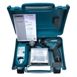 ◇◇ MAKITA マキタ 充電式ドライバドリル 10.8ｖ 充電器・充電池2個・ケース付 DF030D ブルー Sランク