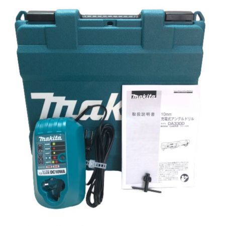  MAKITA マキタ 10ｍｍ 充電式アングルドリル 充電器・充電池付 DA330DW グリーン