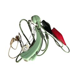 ◇◇ IWATSU 線路試験用送受器 送話器 HT-61＋イヤホンPR-37 グリーン Dランク