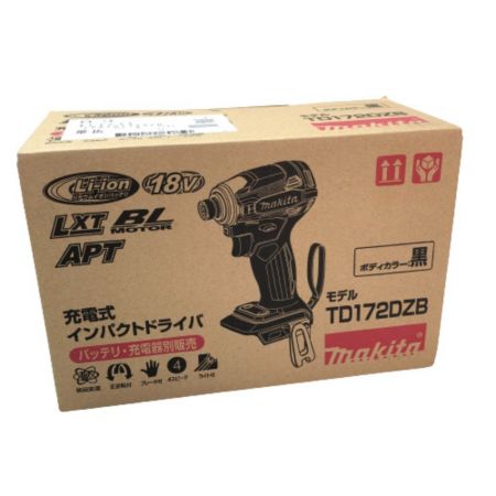  MAKITA マキタ 充電式インパクトドライバ 18ｖ 本体のみ TD172DZB ブラック