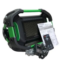 ◇◇ HiKOKI ハイコーキ コードレスラジオ付テレビ リモコン・ACアダプタ・取説付 UR18DSML グリーン Sランク