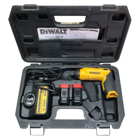  DEWALT スクリュードライバー 7.2ｖ 充電器・充電池2個・ケース付 DCF680 イエロー