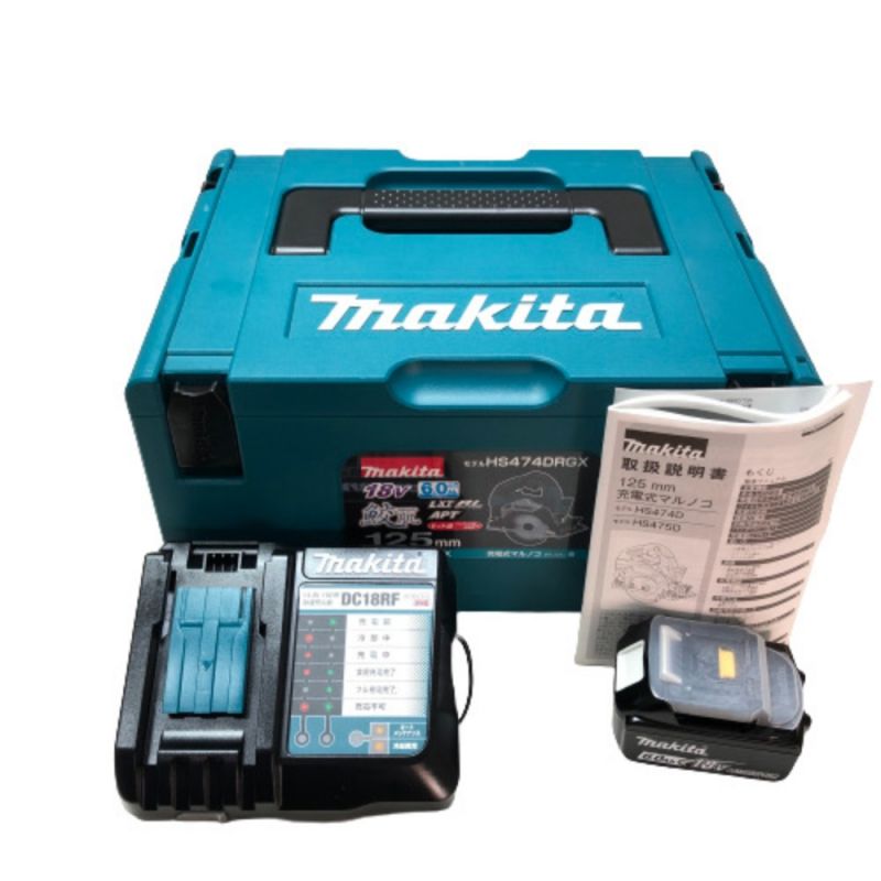 中古】 MAKITA マキタ 125mm 充電式丸のこ 18v 充電器・充電池2個 ...