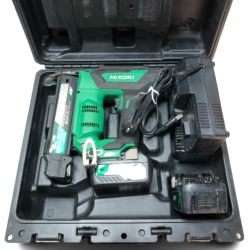 ◇◇ HiKOKI ハイコーキ 40ｍｍ コードレス仕上釘打機 充電器・充電池2個・ケース付 NT3640DA グリーン Cランク