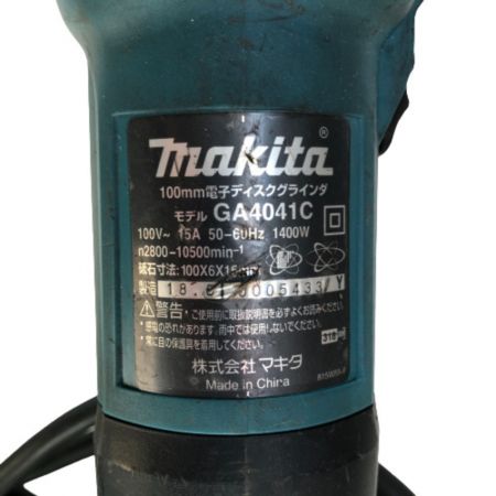  MAKITA マキタ 100ｍｍ 電子ディスクグラインダ 100ｖ GA4041C グリーン