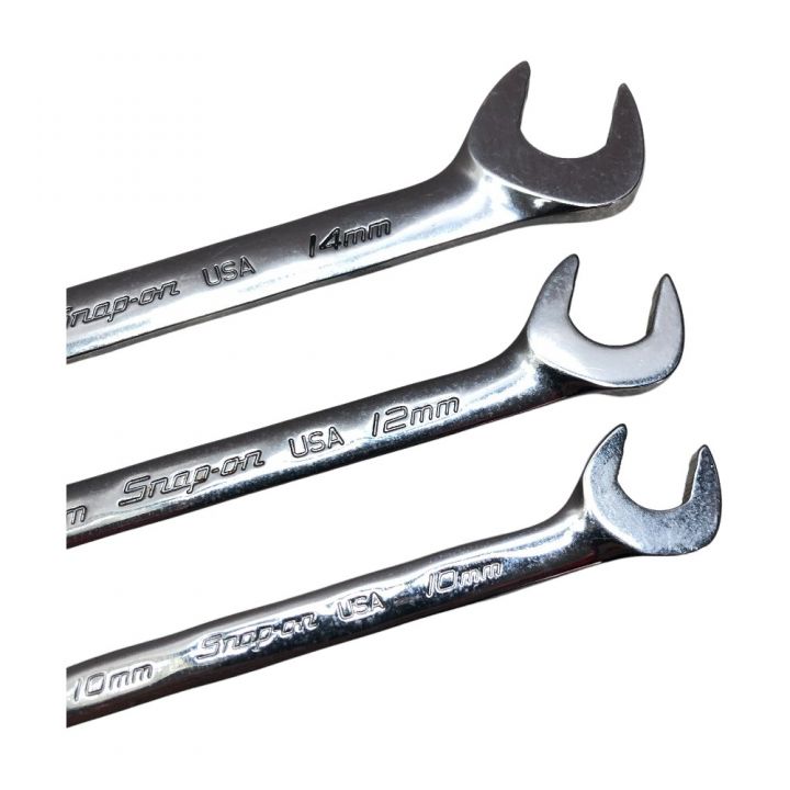 Snap-on スナップオン ギザ付き アングルスパナ ３本セット SVSM10/12/14 シルバー｜中古｜なんでもリサイクルビッグバン