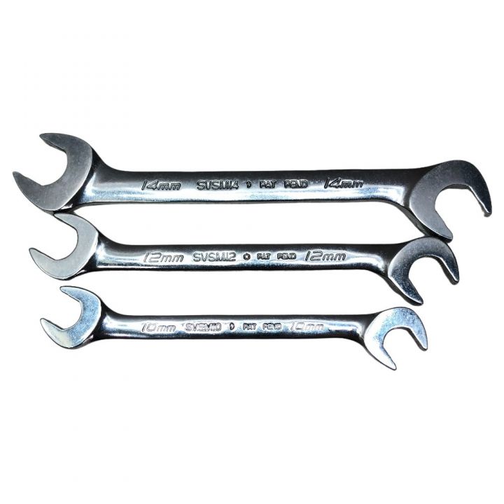 Snap-on スナップオン ギザ付き アングルスパナ ３本セット SVSM10/12/14 シルバー｜中古｜なんでもリサイクルビッグバン