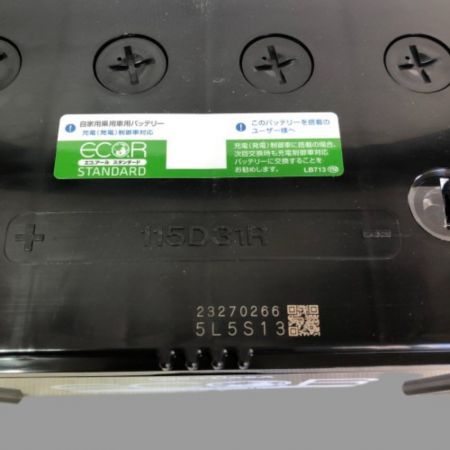  GS YUASA 2022年製 エコ バッテリー 自家用乗用車用高性能バッテリー 充電制御車対応 EC-115D31R-ST ブラック