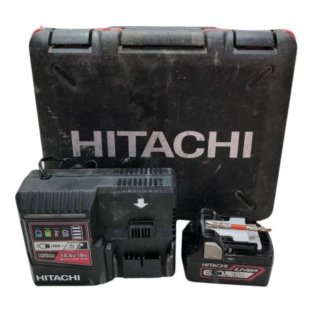  HITACHI 日立 コードレスインパクトドライバ 18ｖ 充電器・充電池2個・ケース付 WH18DDL2 レッド