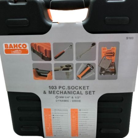  BAHCO バーコ 1/4 1/2ソケットスパナセット オレンジ