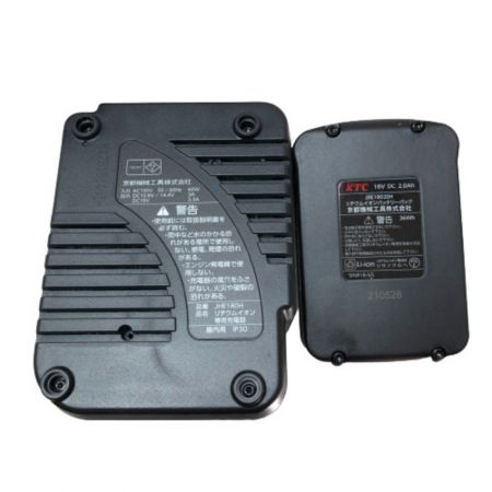  KTC ケーティーシー 12.7sq.コードレスインパクトレンチ 充電器・充電池2個・ケース付 JAE411 ブラック