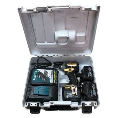 中古】 MAKITA マキタ 充電式インパクトドライバ 充電器・充電池3個