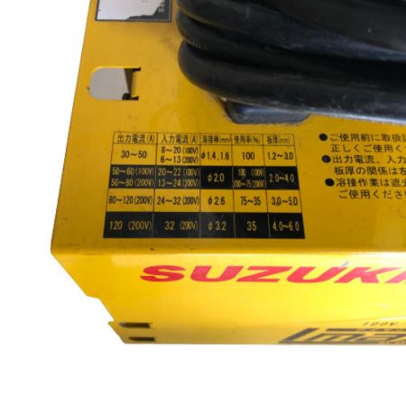  suzukid 溶接機 本体のみ 100v/200v IMAX120 イエロー