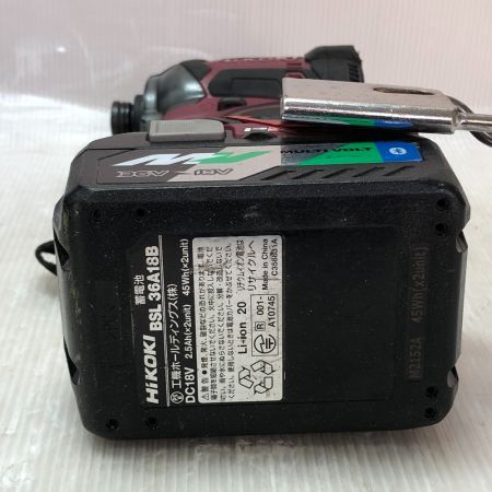  HiKOKI ハイコーキ インパクトドライバ 充電器・充電池2個・ケース付 36v WH36DC レッド