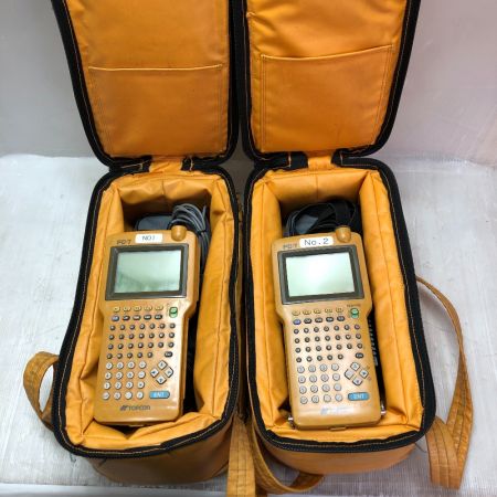  TOPCON データコレクタ 充電器付 不明 現状販売 2台セット FC-7 オレンジ