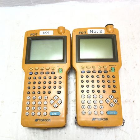  TOPCON データコレクタ 充電器付 不明 現状販売 2台セット FC-7 オレンジ